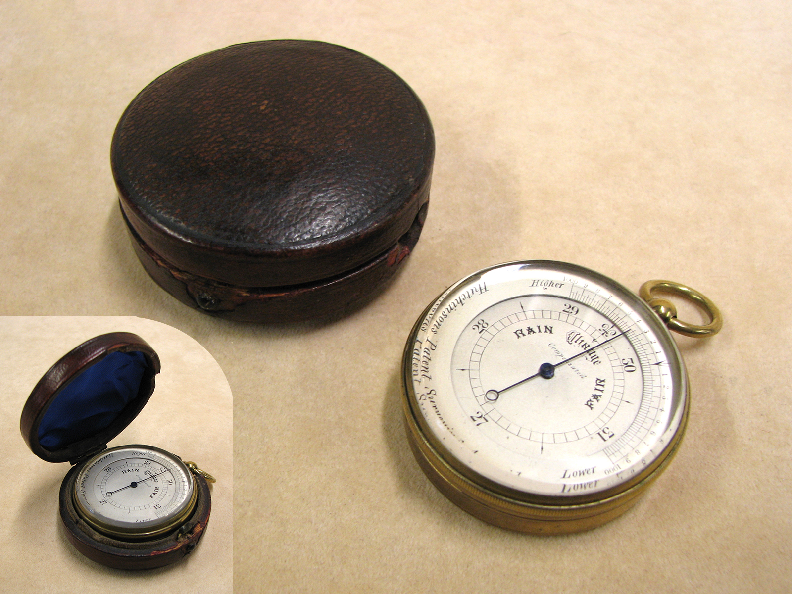 Rare Hutchinsons Patent Surveying Aneroid pocket barometer circa 1890